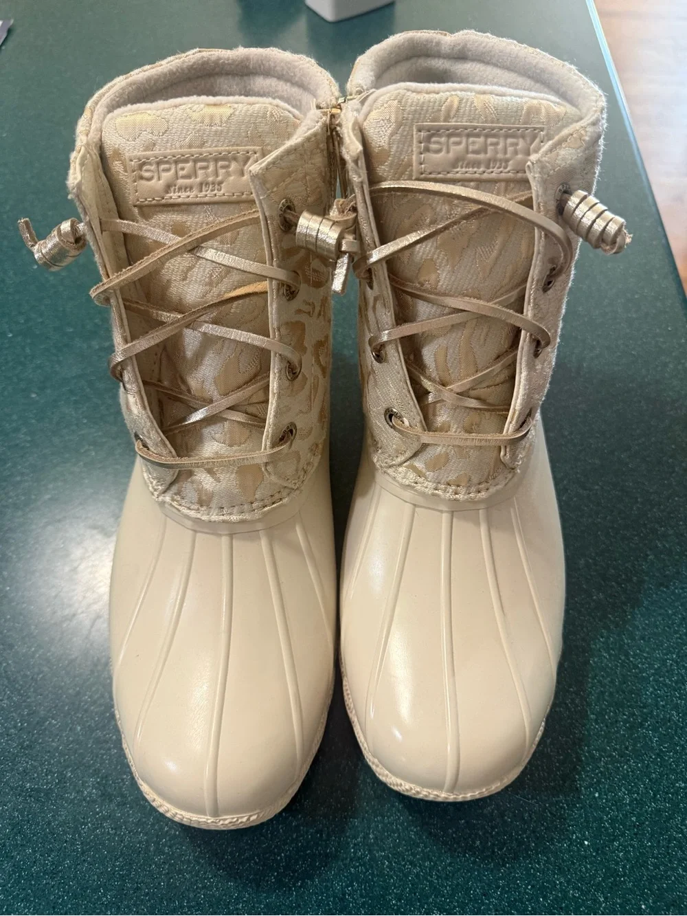 Sperry Beige/Cream Waterproof Duck Boots